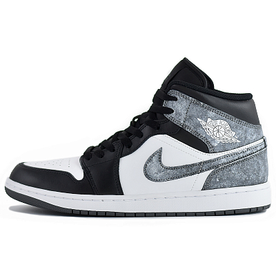 Jordan Air Jordan 1 Vintage Basketball Shoes Unisex Mid Top Black/White