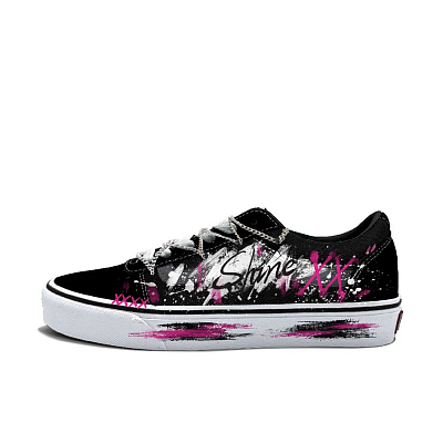 Vans Ward Abrasion Resistant Low Top Skateboard Shoes Women's Bright Pink