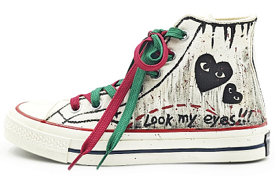 Converse Chuck 70 Chuck Taylor Abrasion Resistant High Top Canvas Shoes Unisex Black White Red