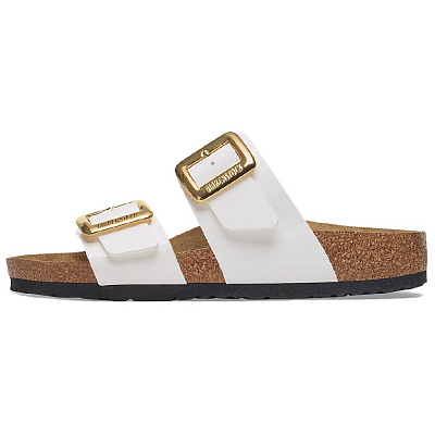 Birkenstock Sydney Slide Slippers Women's White Narrow Fit