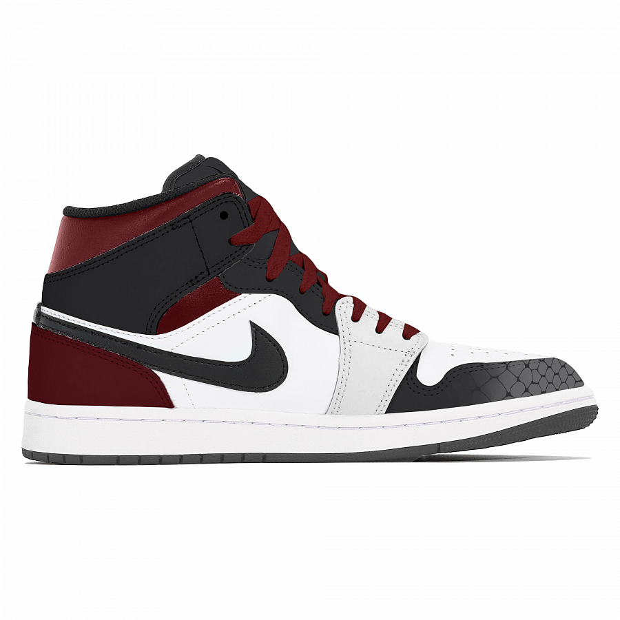 Jordan Air Jordan 1 Joy Lemon Abrasion-Resistant Mid-Top Vintage Basketball Shoes Unisex Black Red купить в интернет-магазине Yoocart с быстрой доставкой по России.