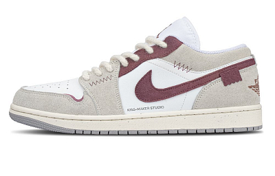 Jordan Air Jordan 1 Low-Top Vintage Basketball Shoes Unisex Ecru