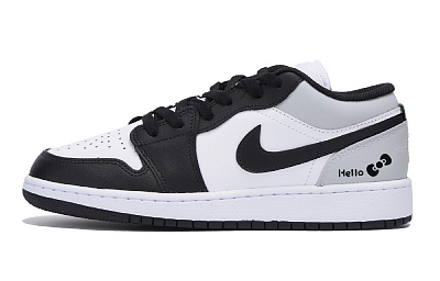 Jordan Air Jordan 1 Habitat Qiu Lin Slip Resistant Low Top Vintage Basketball Shoes Men's White Dark Gray