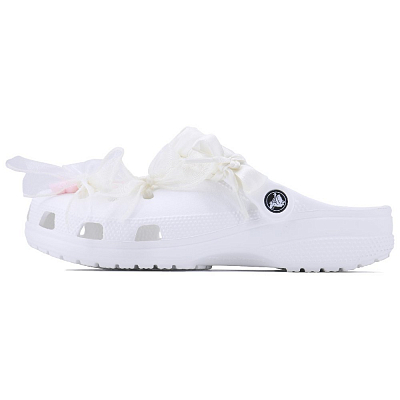 Crocs Classic Clog Spring Letter SDS Clogs Unisex White