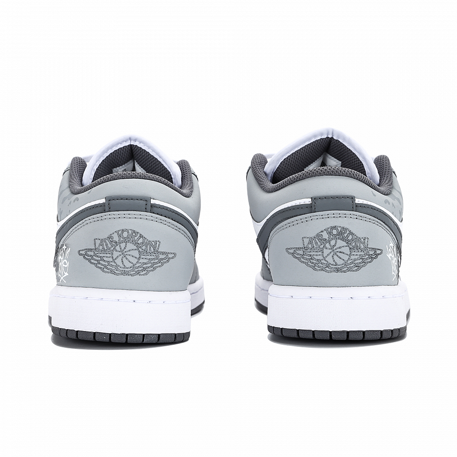 Jordan Air Jordan 1 Abrasion Resistant Low Top Vintage Basketball Shoes Unisex Gray купить в интернет-магазине Yoocart с быстрой доставкой по России.
