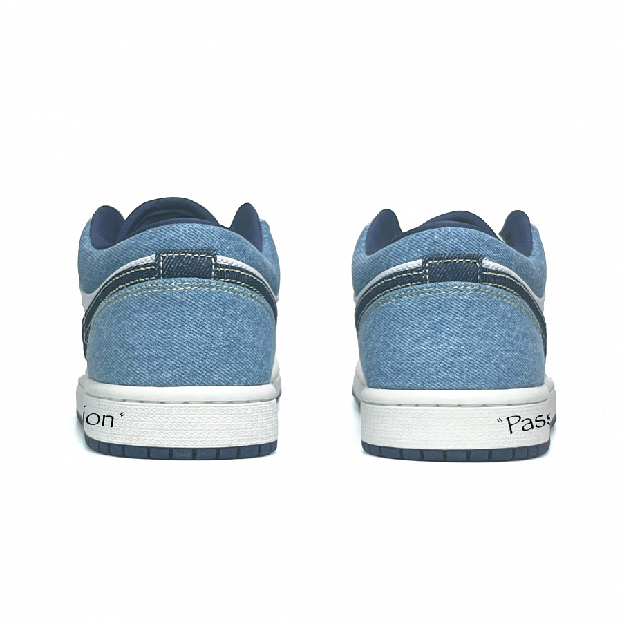 Jordan Air Jordan 1 Vassell Anti Slip Wear Resistant Low Top Vintage Basketball Shoes Men's White Blue купить в интернет-магазине Yoocart с быстрой доставкой по России.