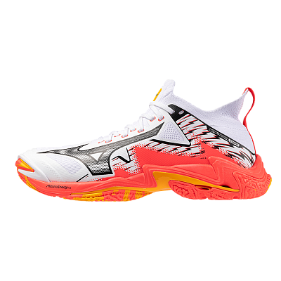Mizuno WAVE LIGHTNING NEO 3 Low Top Training Shoes Unisex White Orange