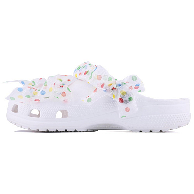 Crocs Classic Clog Sweetheart Polka Dot SDS Clogs Unisex White
