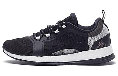 Adidas Pureboost X Cushioning Abrasion Resistant Support Low Top Running Shoes Women's Black White