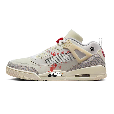 JORDAN Spizike Vintage Basketball Shoes Men Low-Top Beige White