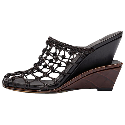 Jacquemus Closed Toe Slippers 11cm Women's Dark Brown