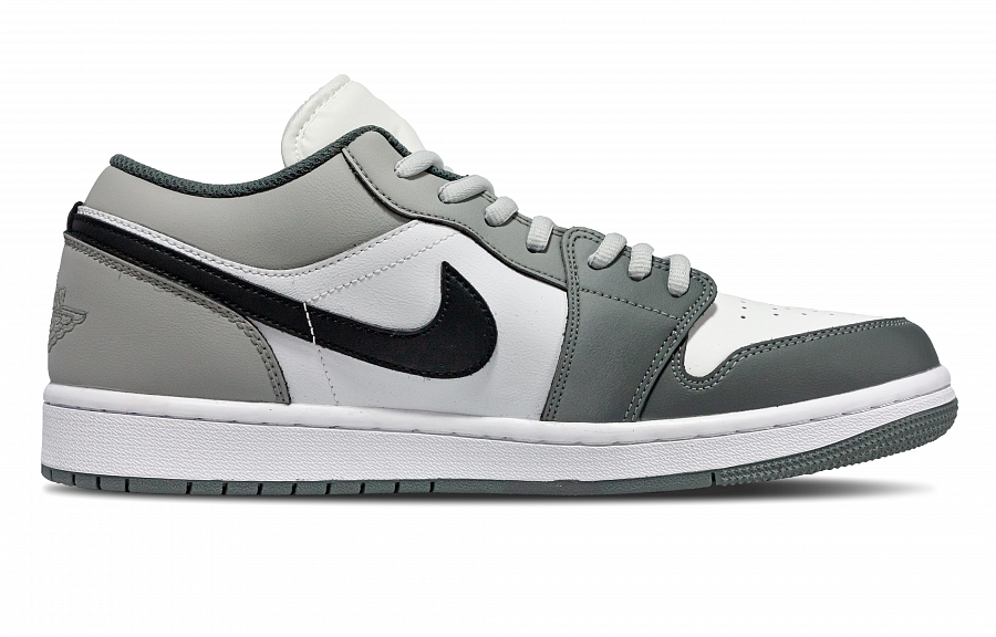 Jordan Air Jordan 1 Slip-Resistant Low-Top Vintage Basketball Shoes Unisex Light Gray купить в интернет-магазине Yoocart с быстрой доставкой по России.