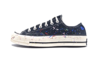 Converse 1970s Scrawled Anti Slip Wear Resistant Low Top Canvas Shoes Unisex Black