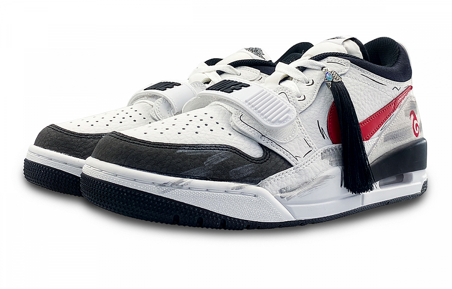 Jordan Legacy 312 Abrasion Resistant Slip Resistant Low Top Vintage Basketball Shoes Men's Black White купить в интернет-магазине Yoocart с быстрой доставкой по России.