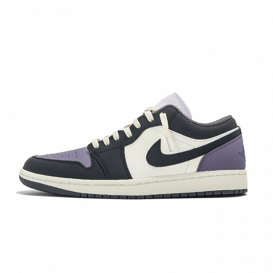 Jordan Air Jordan 1 Abrasion Resistant Low Top Vintage Basketball Shoes Unisex Black Purple купить в интернет-магазине Yoocart с быстрой доставкой по России.