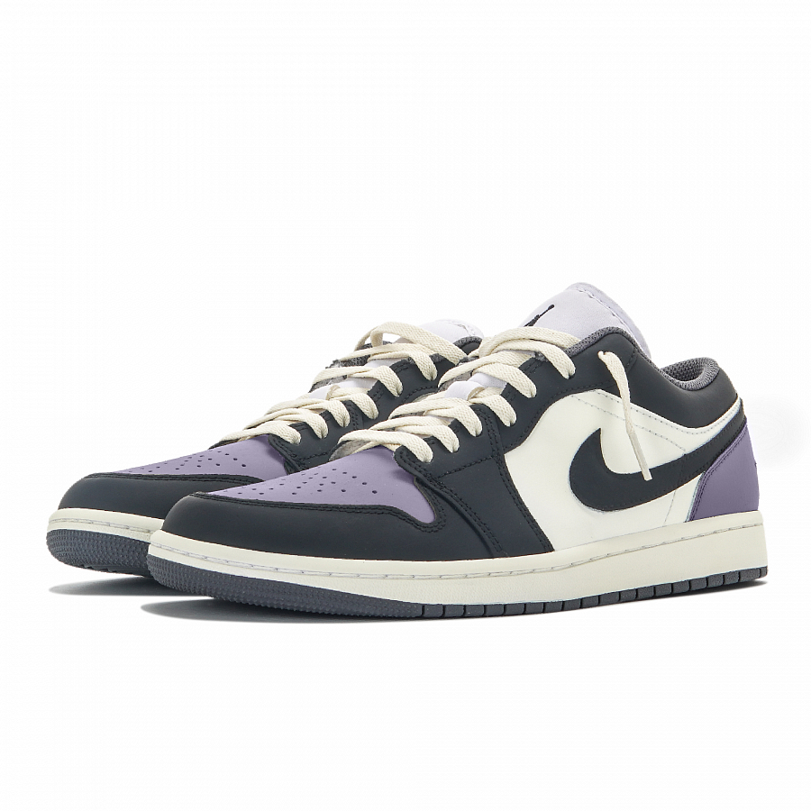 Jordan Air Jordan 1 Abrasion Resistant Low Top Vintage Basketball Shoes Unisex Black Purple купить в интернет-магазине Yoocart с быстрой доставкой по России.