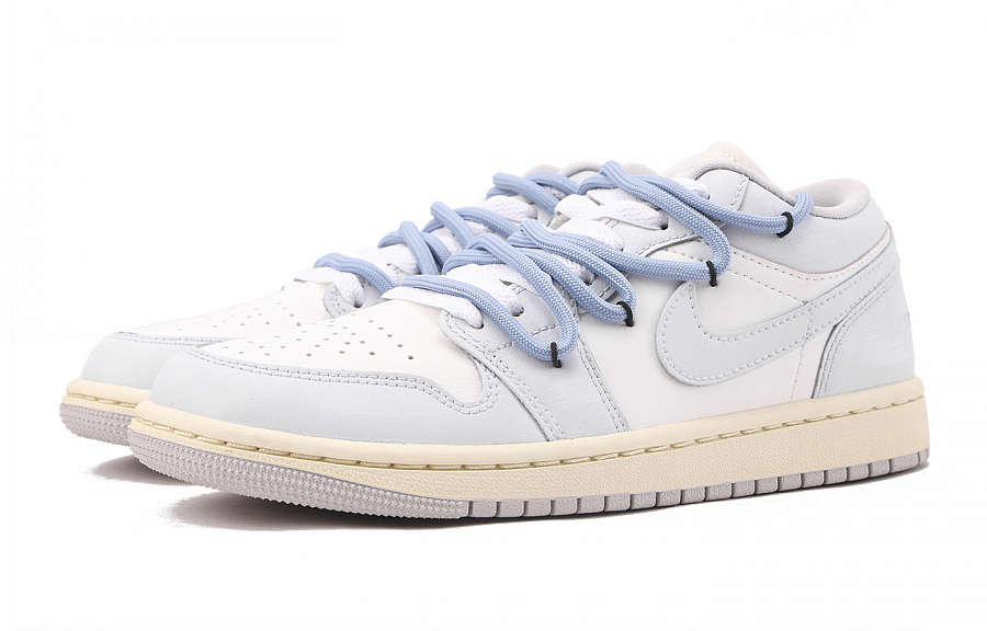 Jordan Air Jordan 1 Anti-Slip And Wear-Resistant Coverage Low-Top Vintage Basketball Shoes Women's Gray White купить в интернет-магазине Yoocart с быстрой доставкой по России.