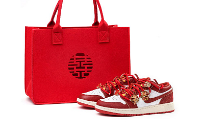 Jordan Air Jordan 1 Cushioning, Slip Resistant, And Abrasion Resistant Low Top Vintage Basketball Shoes Women's Red