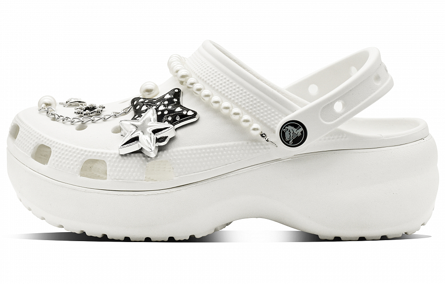 Crocs Classic Platform Clog Star Clogs Unisex White купить в интернет-магазине Yoocart с быстрой доставкой по России.
