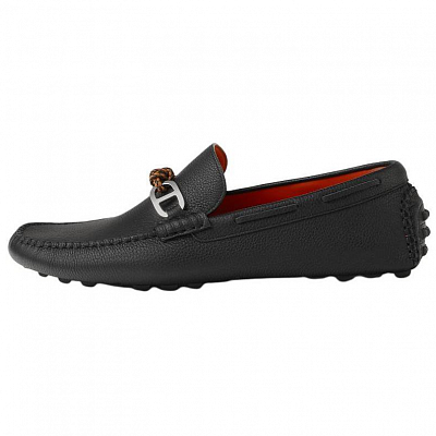 HERMES Alessandro Loafers Men's Black
