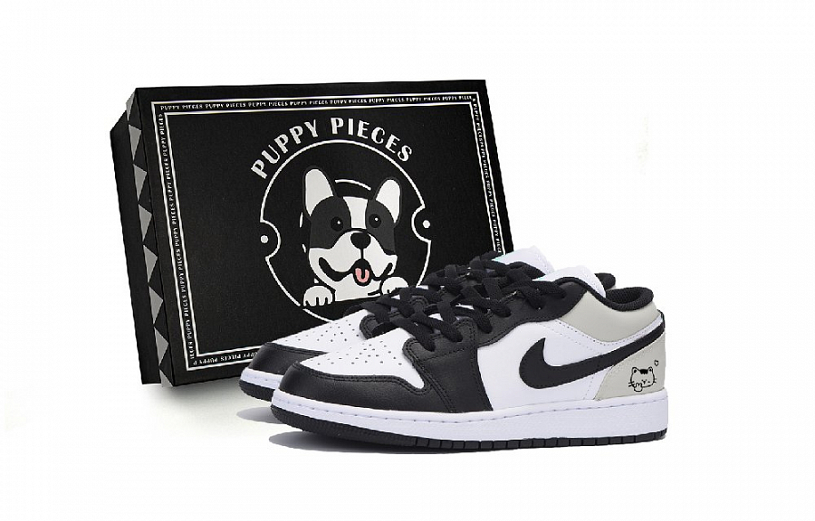 Jordan Air Jordan 1 Wear-Resistant Low-Top Vintage Basketball Shoes Men's Black Gray купить в интернет-магазине Yoocart с быстрой доставкой по России.