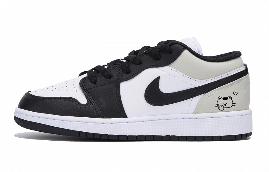 Jordan Air Jordan 1 Wear-Resistant Low-Top Vintage Basketball Shoes Men's Black Gray купить в интернет-магазине Yoocart с быстрой доставкой по России.