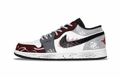 Jordan Air Jordan 1 Low Top Vintage Basketball Shoes Men's Gray