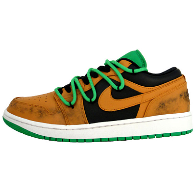 Jordan Air Jordan 1 Vintage Basketball Shoes Men Low Top Black