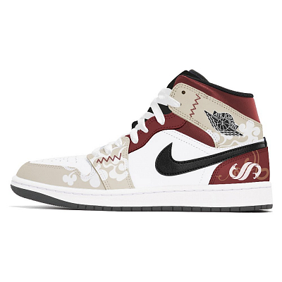 JORDAN Air JORDAN 1 Vintage Basketball Shoes Unisex Mid-Top Red