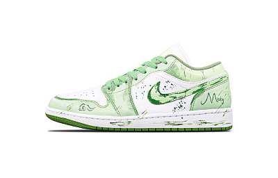 Jordan Air Jordan 1 Vintage Basketball Shoes Men Low Top Green
