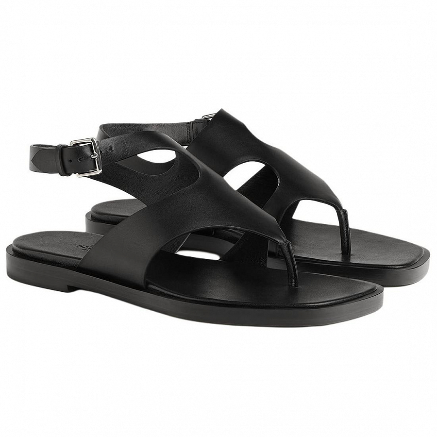 HERMES Karen One Strap Sandals Women's Black купить в интернет-магазине Yoocart с быстрой доставкой по России.