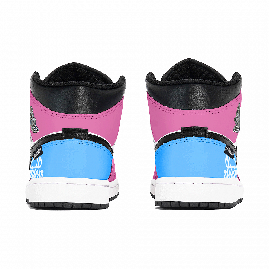 Jordan Air Jordan 1 Dust, Cyber, Box Abrasion Resistant Mid Top Vintage Basketball Shoes Men's Pink Blue купить в интернет-магазине Yoocart с быстрой доставкой по России.