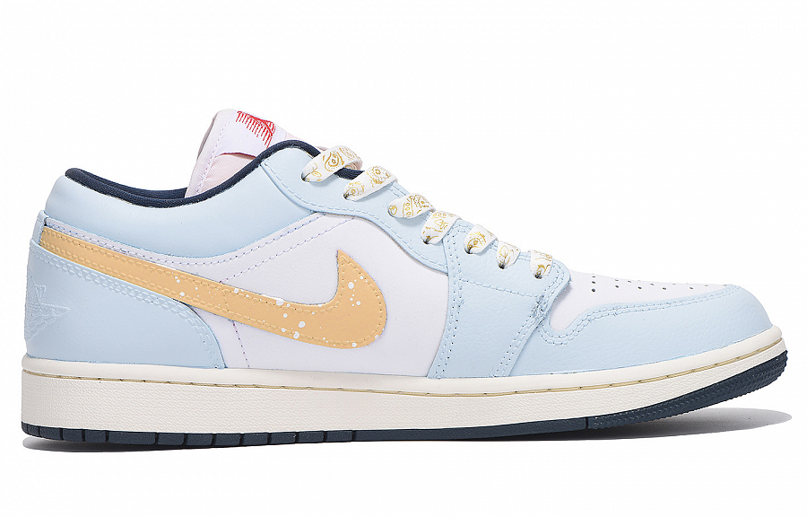 Jordan Air Jordan 1 Anti-Slip And Wear-Resistant Coverage Low-Top Vintage Basketball Shoes Men's Sky Blue купить в интернет-магазине Yoocart с быстрой доставкой по России.