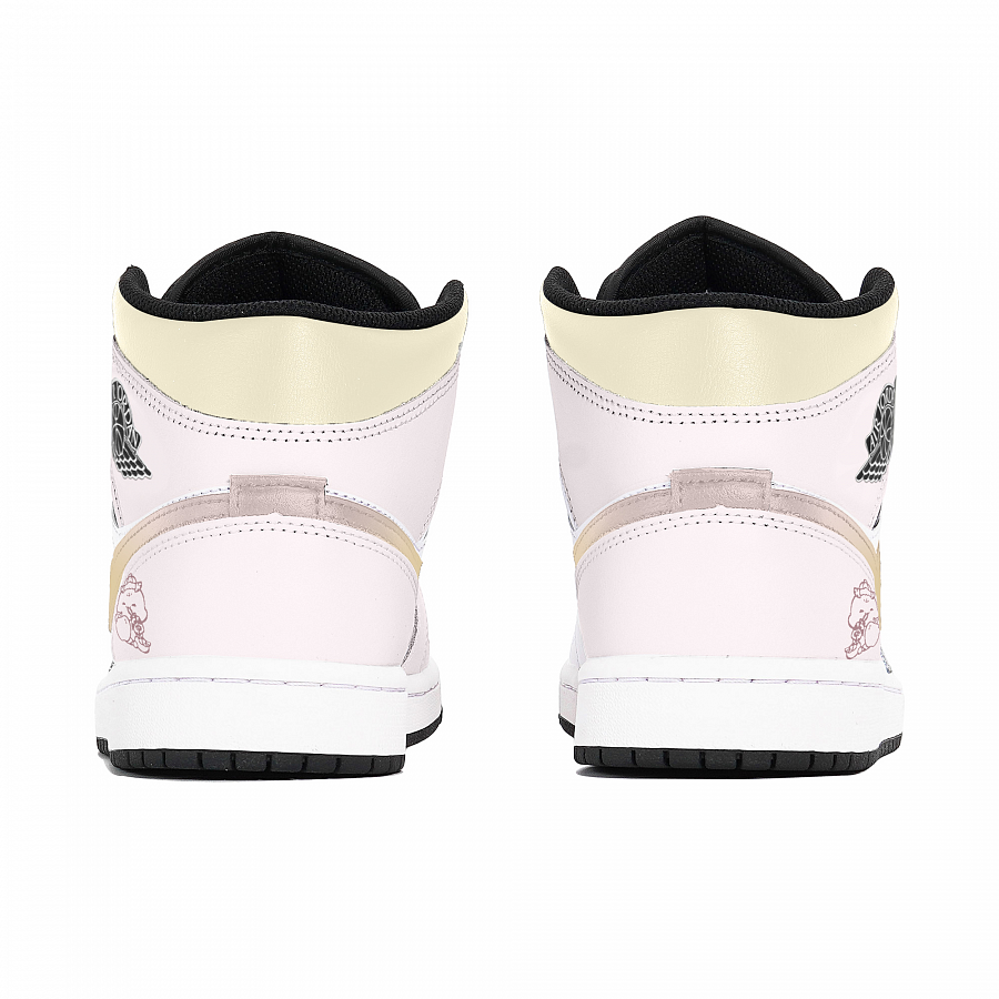 Jordan Air Jordan 1 Joy Lemon Abrasion-Resistant Mid-Top Vintage Basketball Shoes Unisex Beige Pink купить в интернет-магазине Yoocart с быстрой доставкой по России.