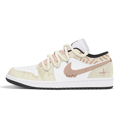 Jordan Air Jordan 1 Sunrise Light Abrasion-Resistant Low-Top Vintage Basketball Shoes Women's Yellow