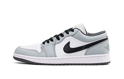 Jordan Air Jordan 1 Cushioning, Abrasion Resistant, Impact Resistant Low Top Vintage Basketball Shoes Unisex Light Gray