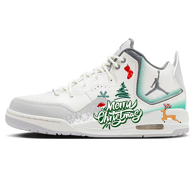 Jordan Courtside 23 Anti-Slip Wear-Resistant Mid-Top Vintage Basketball Shoes Men's Gray