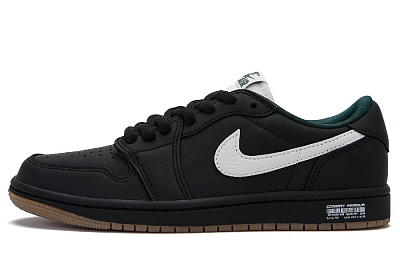 Jordan Air Jordan 1 Anti Slip Wear Resistant Low Top Vintage Basketball Shoes Women's Black White