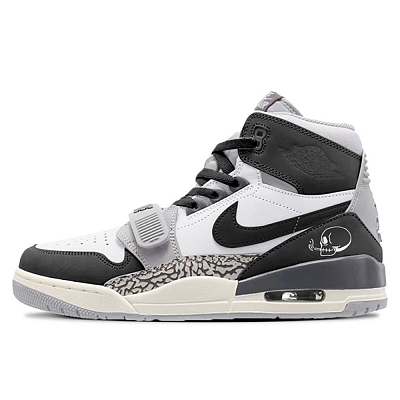 Jordan Legacy 312 High Top Vintage Basketball Shoes Men's Black White