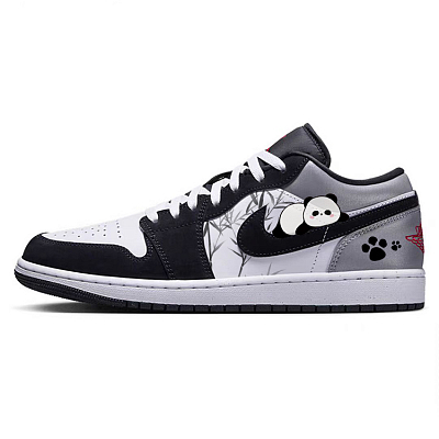 Jordan Air Jordan 1 Anti-Slip Wear-Resistant Low-Top Vintage Basketball Shoes Unisex Black