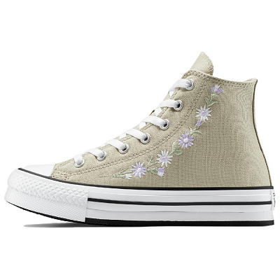 Converse Chuck Taylor All Star Lift High Top Canvas Shoes Women's Gray Green