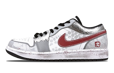 Jordan Air Jordan 1 Vintage Basketball Shoes Men Low Top Gray