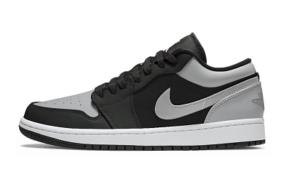 Jordan Air Jordan 1 Low Top Vintage Basketball Shoes Unisex Black Gray