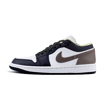 Jordan Air Jordan 1 Anti Slip Wear Resistant Low Top Vintage Basketball Shoes Unisex White Black