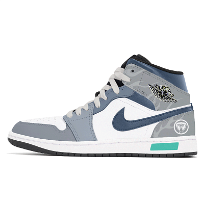 Jordan Air Jordan 1 Vintage Basketball Shoes Men's Mid Top White
