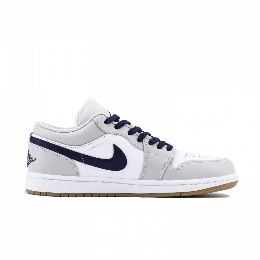 Jordan Air Jordan 1 Cushioning Slip Resistant Low Top Vintage Basketball Shoes Unisex White Gray купить в интернет-магазине Yoocart с быстрой доставкой по России.