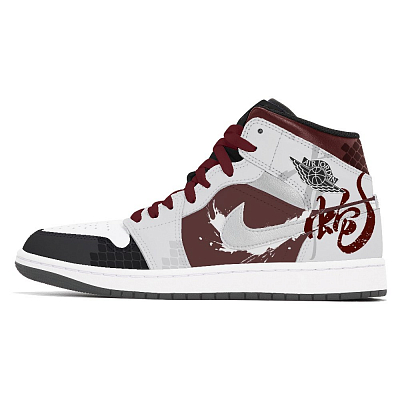 Jordan Air Jordan 1 Abrasion-Resistant Mid-Top Vintage Basketball Shoes Unisex Red