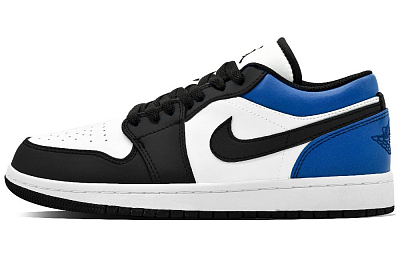 Jordan Air Jordan 1 Lightning Anti Slip Wear Resistant Low Top Vintage Basketball Shoes Men's Blue Black