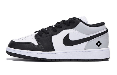 Jordan Air Jordan 1 Low Top Vintage Basketball Shoes Men's Gray White