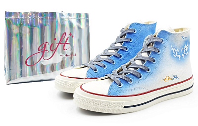 Converse Chuck 70 Abrasion Resistant High Top Canvas Shoes Unisex Blue White